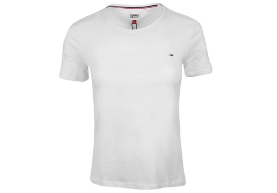 Tommy  Hilfiger Damska Koszulka T-Shirt Tjw Slim Jersey C Neck White Dw0Dw09194 Ybr L Tommy Hilfiger