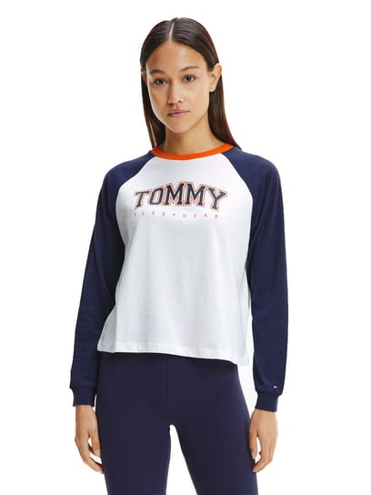 Tommy Hilfiger Damska Koszulka Z Długim Rękawem Cn Ls Tee White/Navy Uw0Uw03211 Ybr L Tommy Hilfiger