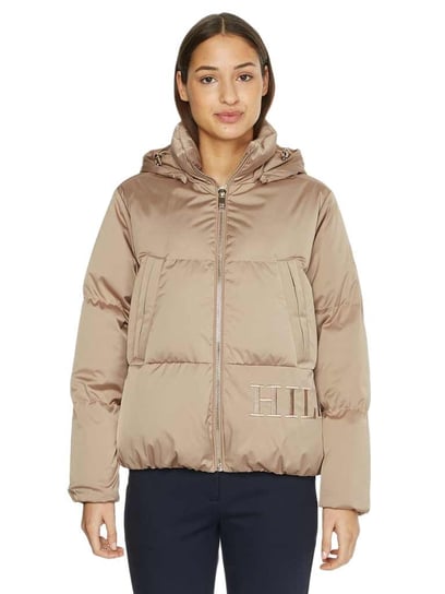 Tommy Hilfiger Damska Kurtka Puchowa Sateen Down Hooded Jacket Beżowa Ww0Ww36062 Aeg L Tommy Hilfiger