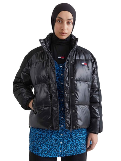 Tommy Hilfiger Damska Kurtka Tjw Tonal Badge Puffer Czarna Dw0Dw14295 Bds  L Tommy Hilfiger