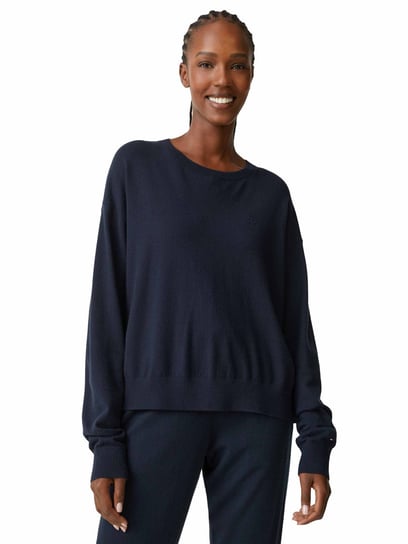 Tommy Hilfiger Damski Sweter Knitted Crew Neck Granatowy Uw0Uw03935 Dw5 M Tommy Hilfiger