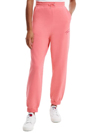 TOMMY HILFIGER DAMSKIE SPODNIE DRESOWE TJW TOMMY SIGNATURE SWEATPANT PINK DW0DW11886 TIJ M Tommy Hilfiger