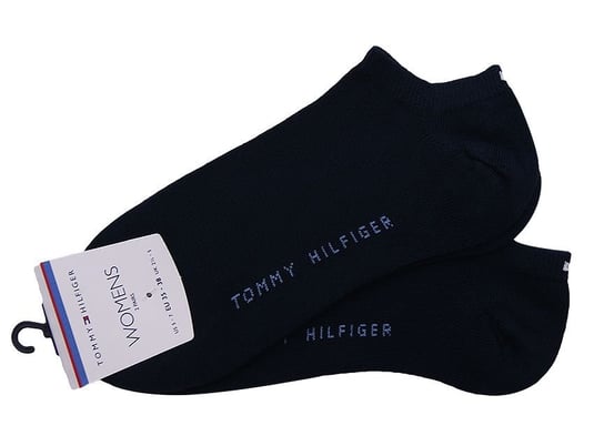 TOMMY  HILFIGER DAMSKIE STOPKI 2 PARY NAVY 343024001 563 - Rozmiar: 39-42 Tommy Hilfiger