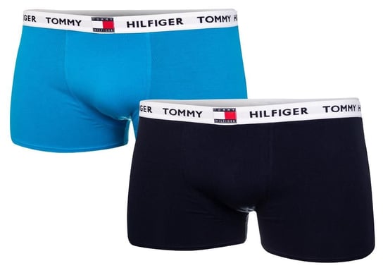TOMMY  HILFIGER DZIECIĘCE BOKSERKI TRUNK 2 PARY BLUE/NAVY UB0UB00289 0R6 - Rozmiar: 12-14 Tommy Hilfiger