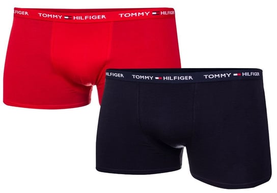 TOMMY  HILFIGER DZIECIĘCE BOKSERKI TRUNK 2 PARY RED/BLACK UB0UB00387 0SN - Rozmiar: 8-10 Tommy Hilfiger