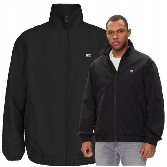 TOMMY HILFIGER JEANS męska kurtka przejściowa wiatrówka czarna bomber TOMMY HILFIGER JEANS męska kurtka przejściowa wiatrówka czarna bomber r.L Tommy Hilfiger
