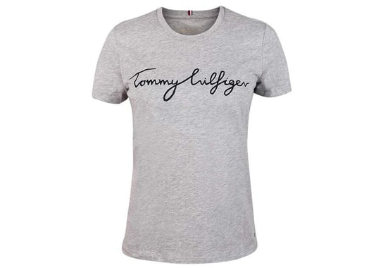 Tommy  Hilfiger Koszulka Damska T-Shirt Heritage Crew Neck Graphic Tee Grey Ww0Ww24967 039 L Tommy Hilfiger