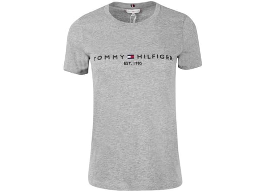 TOMMY  HILFIGER KOSZULKA DAMSKA T-SHIRT HERITAGE HILFIGER C-NK REG TEE GREY WW0WW31999 PKH - Rozmiar: S Tommy Hilfiger