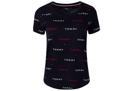 Tommy  Hilfiger Koszulka Damska T-Shirt Ss Tee Print Navy Uw0Uw02846 0Yc L Tommy Hilfiger