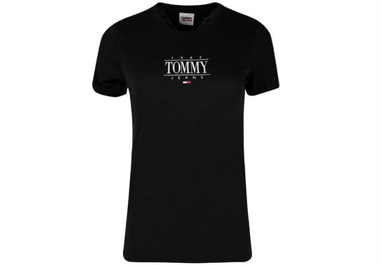 TOMMY HILFIGER KOSZULKA DAMSKA T-SHIRT TJW SKINNY ESSENTIAL LOGO 1 TEE BLACK DW0DW11239 BDS - Rozmiar: XXS Tommy Hilfiger