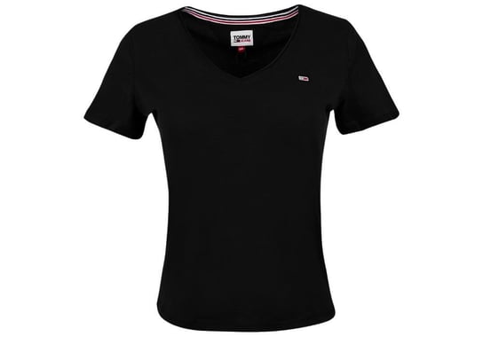 Tommy  Hilfiger Koszulka Damska T-Shirt Tjw Slim Jersey V Neck Black Dw0Dw09195 Bds L Tommy Hilfiger