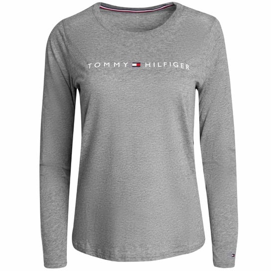 Tommy Hilfiger Koszulka Damska Z Długim Rękawem Crew Neck Tee Long Sleeve Logo Szara Uw0Uw01910 P4A M Tommy Hilfiger