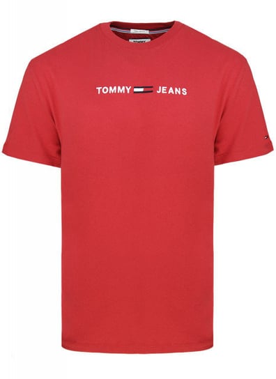 Tommy Hilfiger, Koszulka męska, czerwony, rozmiar L Tommy Hilfiger