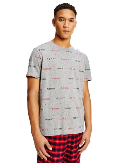 Tommy Hilfiger Koszulka Męska T-Shirt Cn Ss Tee Print Gray Um0Um02132 0Im L Tommy Hilfiger