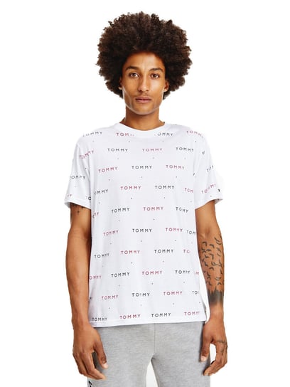 Tommy Hilfiger Koszulka Męska T-Shirt Cn Ss Tee Print White Um0Um02132 Ybr M Tommy Hilfiger