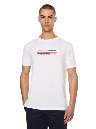 Tommy Hilfiger Koszulka Męska T-Shirt Cn Ss Tee White Um0Um02348 Ybr L Tommy Hilfiger