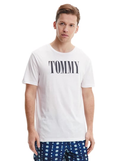 Tommy Hilfiger Koszulka Męska T-Shirt Crew Neck Tee White Um0Um02534 Ybr S Tommy Hilfiger