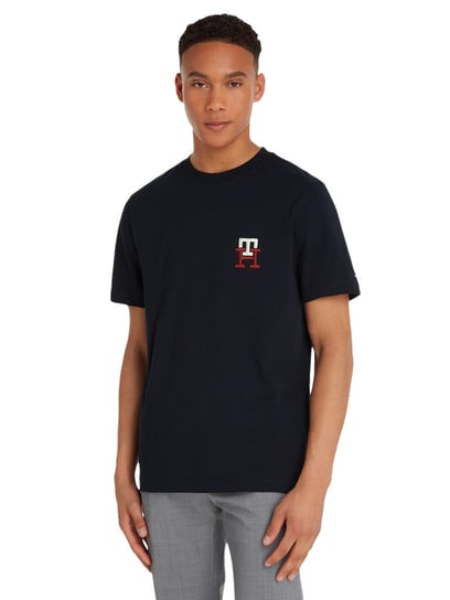 Tommy Hilfiger Koszulka Męska T-Shirt Essential Monogram Tee Granatowa Mw0Mw28256 Dw5 L Tommy Hilfiger