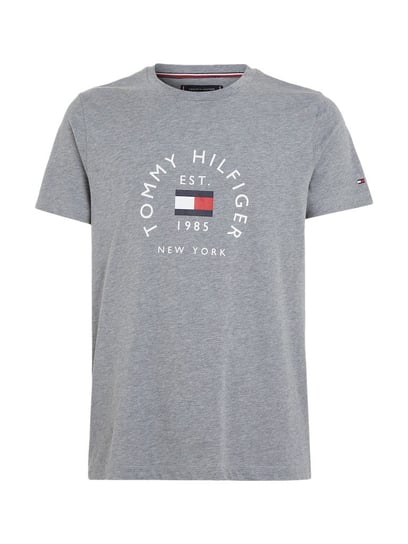 Tommy Hilfiger Koszulka Męska T-Shirt Hilfiger Flag Arch Tee Szara Mw0Mw27909 Zn2 M Tommy Hilfiger