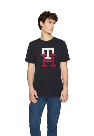 Tommy Hilfiger Koszulka Męska T-Shirt Lux Monogram Tee Granatowa Mw0Mw28230 Dw5 M Tommy Hilfiger