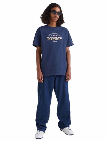 Tommy Hilfiger Koszulka Męska T-Shirt Tjm Clsc Modern Prep Front Logo Navy Dm0Dm14998 C87 L Tommy Hilfiger