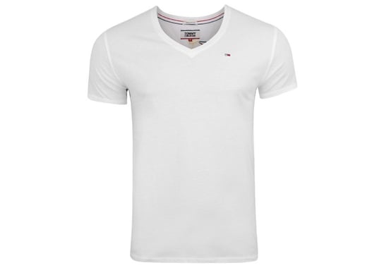 Tommy  Hilfiger Koszulka Męska T-Shirt Tjm Original Jersey V Neck Tee White Dm0Dm04410 100 S Tommy Hilfiger