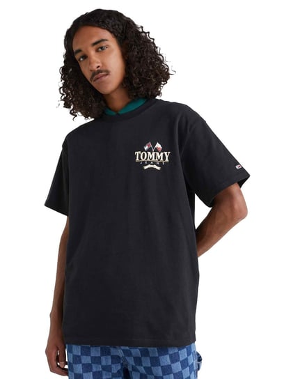 Tommy Hilfiger Koszulka Męska T-Shirt Tjm Rlxd Modern Prep Back Logo Black Dm0Dm14997 Bds L Tommy Hilfiger