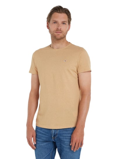 Tommy Hilfiger Koszulka Męska T-Shirt Tjm Slim Jaspe C Neck Beige Dm0Dm09586 Ab4 L Tommy Hilfiger