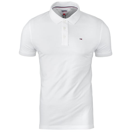 Tommy Hilfiger Koszulka Polo Polówka Męska Regular Fit Biała Mw0Mw17770 Ybr L Tommy Hilfiger