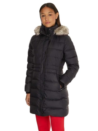 Tommy Hilfiger Kurtka Damska Płaszcz Tyra Down Coat With Fur Czarna Ww0Ww37487 Bds Xs Tommy Hilfiger