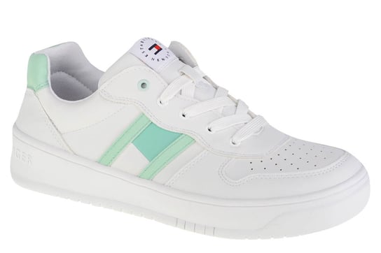 Tommy Hilfiger Low Cut Lace-Up Sneaker T3A4-32143-1351A166 dziewczęce sneakersy, białe, rozmiar 35 Tommy Hilfiger