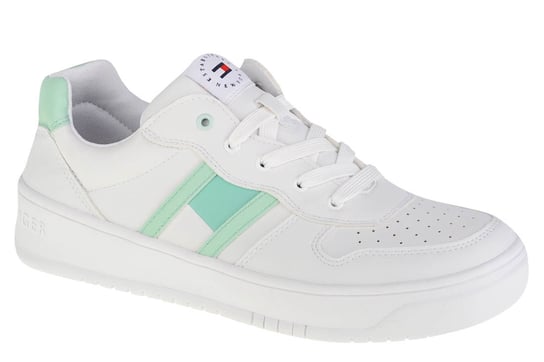 Tommy Hilfiger Low Cut Lace-Up Sneaker T3A4-32143-1351A166 dziewczęce sneakersy, białe, rozmiar 40 Tommy Hilfiger