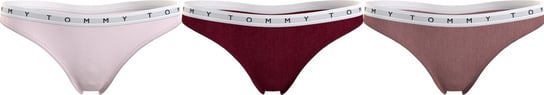 TOMMY HILFIGER MAJTKI DAMSKIE STRINGI 3P THONG PINK/BEIGE/RED UW0UW03287 0R5 XS Tommy Hilfiger