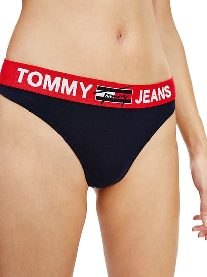 Tommy Hilfiger Majtki Damskie Stringi Thong Navy Uw0Uw02823 Dw5 M Tommy Hilfiger