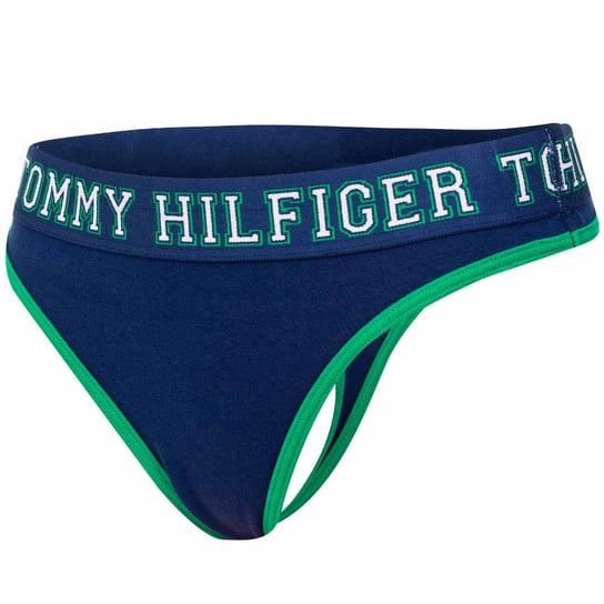 Tommy Hilfiger Majtki Damskie Stringi Thong Navy Uw0Uw03164 C5F L Tommy Hilfiger