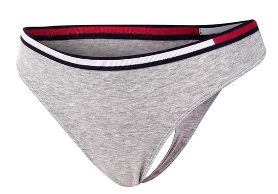 TOMMY  HILFIGER MAJTKI STRINGI DAMSKIE THONG GREY UW0UW01548 004 - Rozmiar: XS Tommy Hilfiger