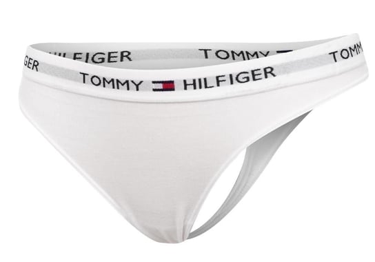 TOMMY  HILFIGER MAJTKI STRINGI DAMSKIE THONG WHITE 1387906069 100 - Rozmiar: L Tommy Hilfiger