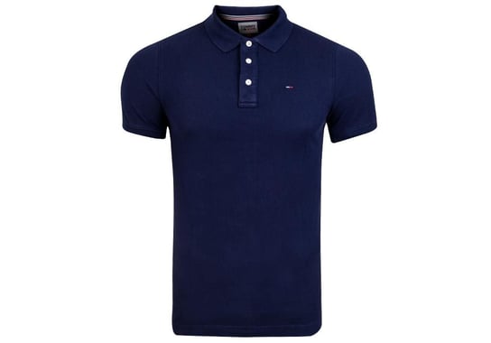 TOMMY  HILFIGER MĘSKA KOSZULKA POLO TJM ORIGINAL FINE PIQUE POLO S/S NAVY DM0DM04266 002 - Rozmiar: M Tommy Hilfiger