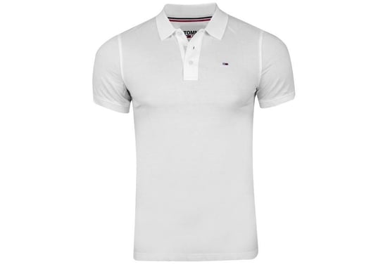 Tommy  Hilfiger Męska Koszulka Polo Tjm Original Fine Pique Polo S/S White Dm0Dm04266 100 S Tommy Hilfiger