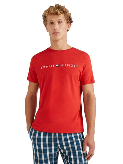 Tommy Hilfiger Męska Koszulka T-Shirt Cn Ss Tee Logo Czerwona Um0Um01434 Xnj L Tommy Hilfiger
