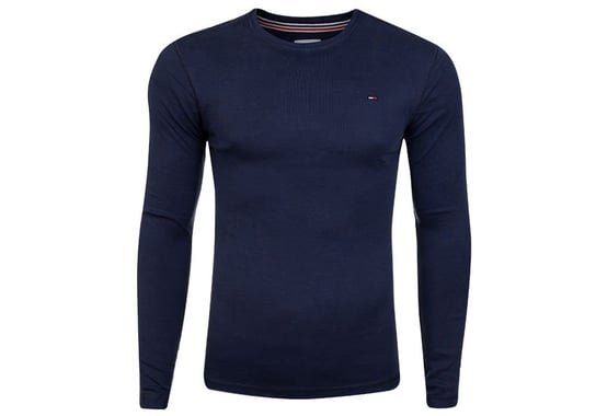 TOMMY  HILFIGER MĘSKA KOSZULKA Z DŁUGIM RĘKAWEM TJM ORIGINAL RIB LONGSLEEVE TEE NAVY DM0DM04409 002 - Rozmiar: XL Tommy Hilfiger