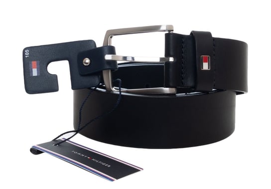 Tommy Hilfiger Męski Pasek Do Spodni 4 Cm New Denton Belt Black E367863162 090 105 Tommy Hilfiger