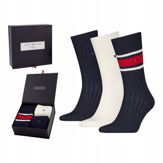 TOMMY HILFIGER MĘSKIE SKARPETY SKARPETKI GIFTBOX PREZENT 3P r.43-46 Tommy Hilfiger