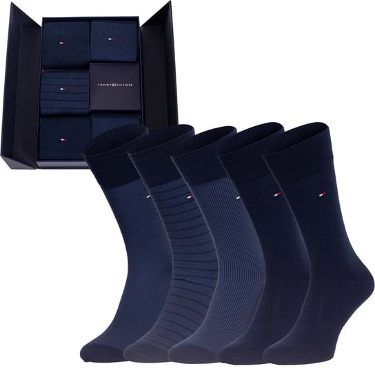 Tommy Hilfiger Męskie Skarpety Skarpetki Giftbox Prezent 5P Navy 701220144 001 39-42 Tommy Hilfiger