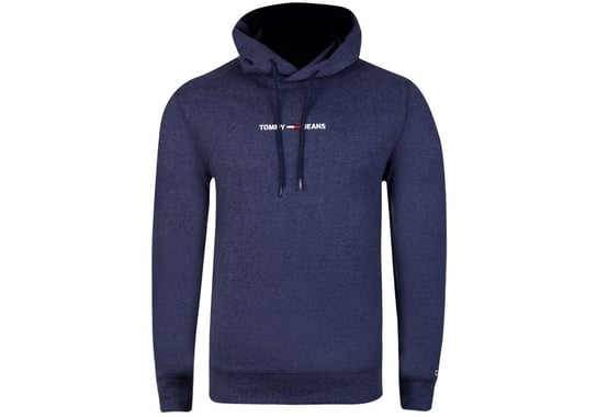 TOMMY HILFIGER OCIEPLANA BLUZA MĘSKA TJM STRAIGHT LOGO HOODIE NAVY DM0DM11632 C87 - Rozmiar: XXL Tommy Hilfiger