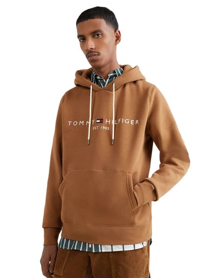 Tommy Hilfiger Ocieplana Bluza Męska Tommy Logo Hoody Brown Mw0Mw11599 Gwj Xl Tommy Hilfiger