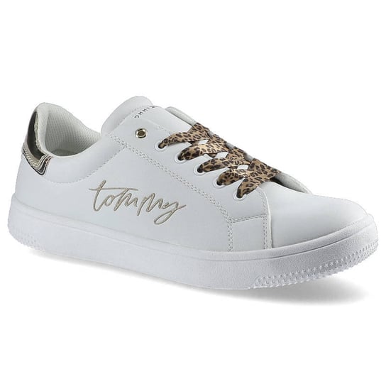 Tommy Hilfiger, Sneakersy, Low Cut Lace-Up T3A4-31161-1242X048 White/Platinum X048, rozmiar 35 Tommy Hilfiger