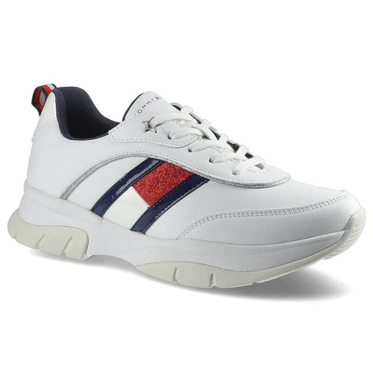 Tommy Hilfiger, Sneakersy, Low Cut Lace-Up T3A4-31180-1023100 White 100, rozmiar 35 Tommy Hilfiger
