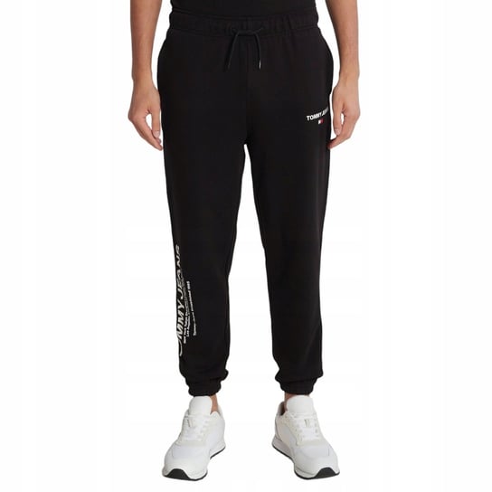 TOMMY HILFIGER SPODNIE MĘSKIE DRESOWE ENTRY GRAPHIC JOGGER CZARNE r.M Tommy Hilfiger