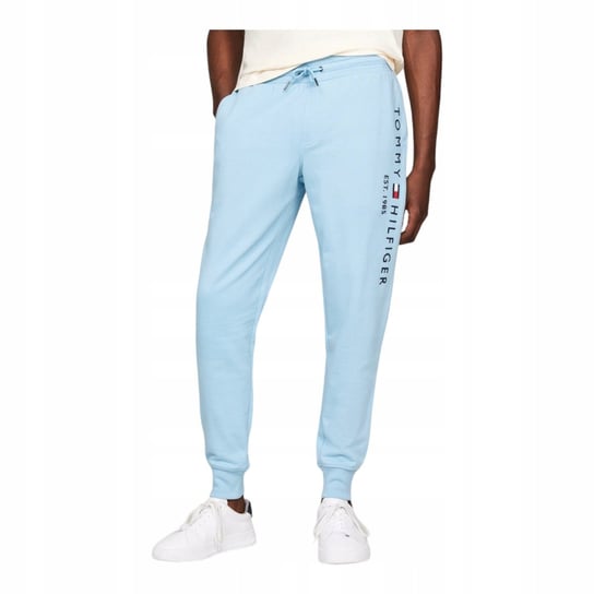 TOMMY HILFIGER SPODNIE MĘSKIE DRESOWE TOMMY LOGO SWEATPANTS NIEBIESKIE r.XL Tommy Hilfiger
